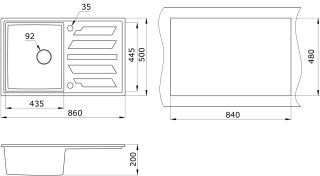 Мойка кухонная Granula GR-8601 песок